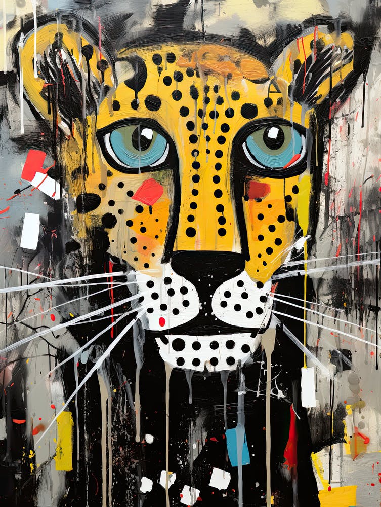 Street Safari Dreams: Cheetah's Neo-Expressionist Prowess