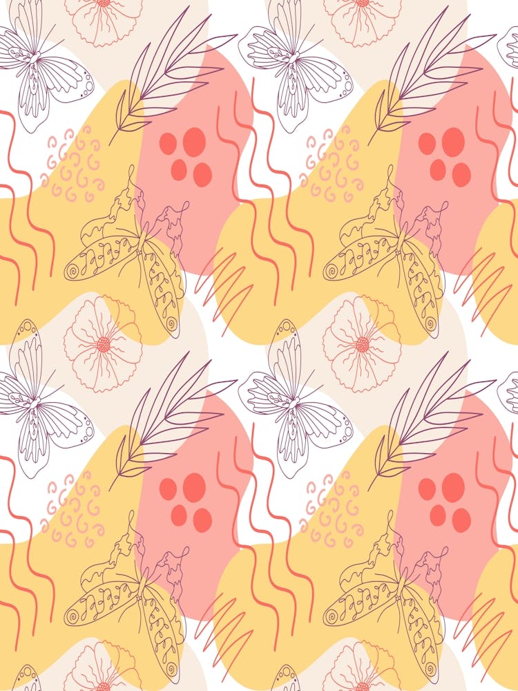 Seamless Pattern - Veronica blue flower 1