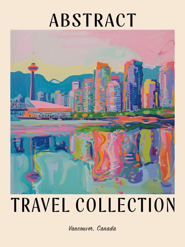 Abstract Travel Collection Poster Vancouver Canada 4