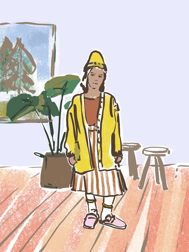 Girl In A Yellow Coat