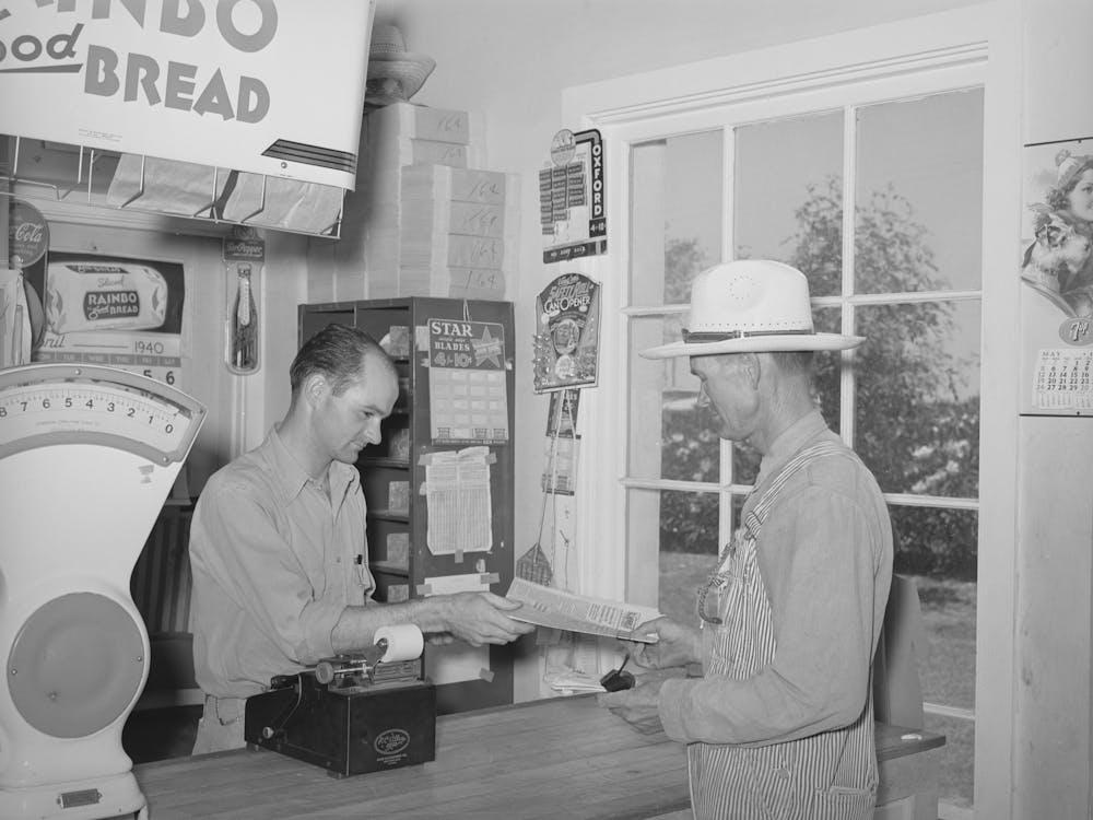 Combination Grocery Store And Post Office At The Casa Grande Valley Farms, Pinal County, Arizona By Russell Lee