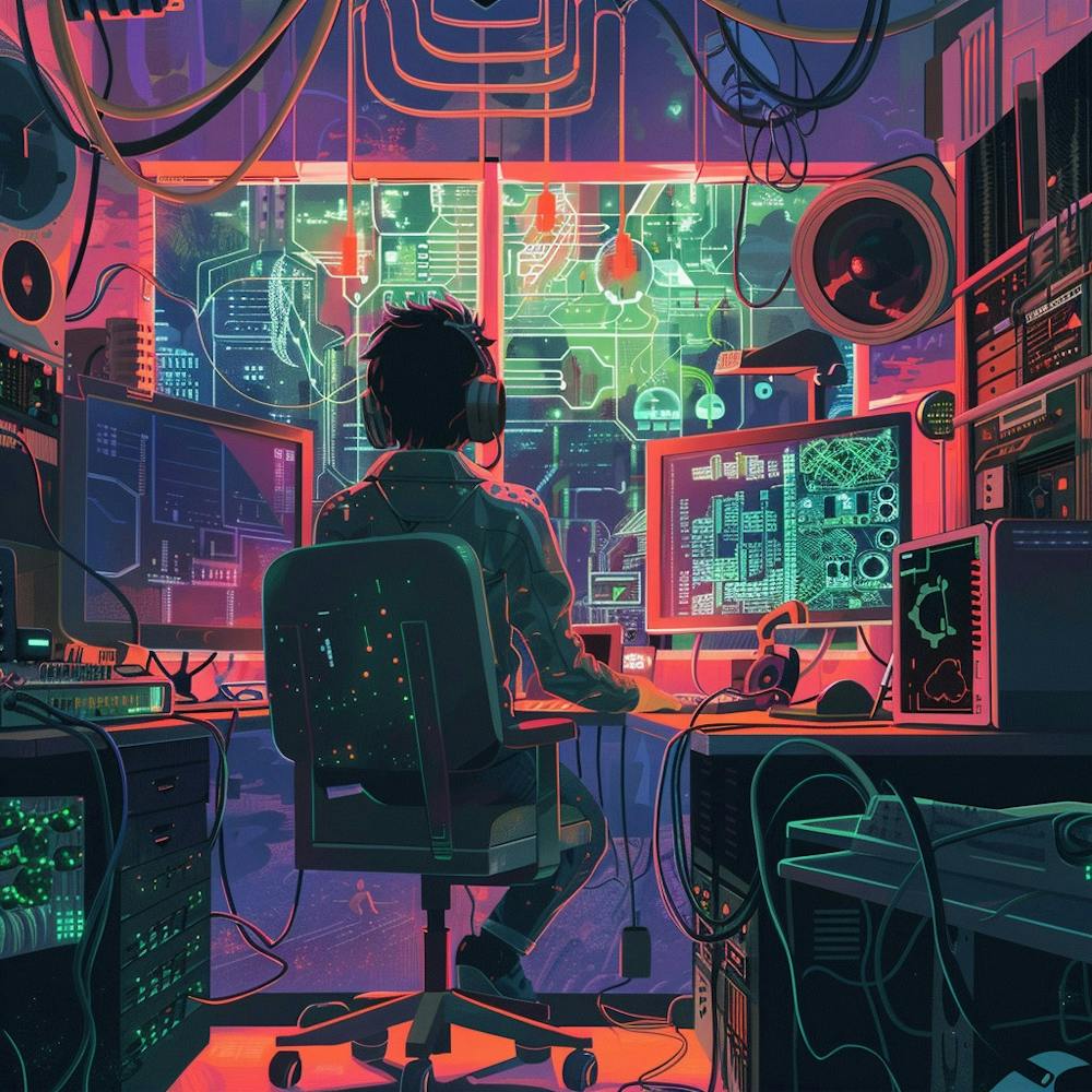 Computer Room Lofi Art Print by ThatWorksMedia – Fy!