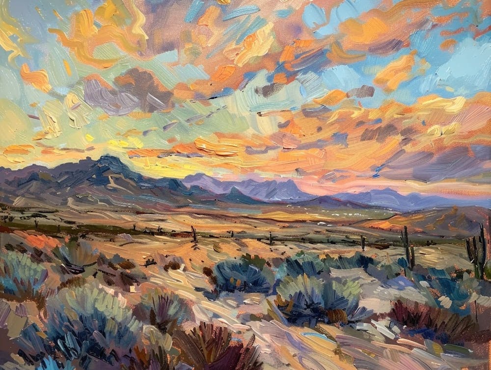 Western Sunset Landscapes Sonoran Desert 1