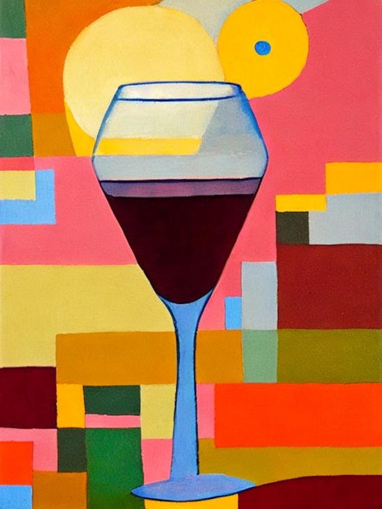 Alabama Slammer Paul Klee Inspired Abstract Cocktail Poster