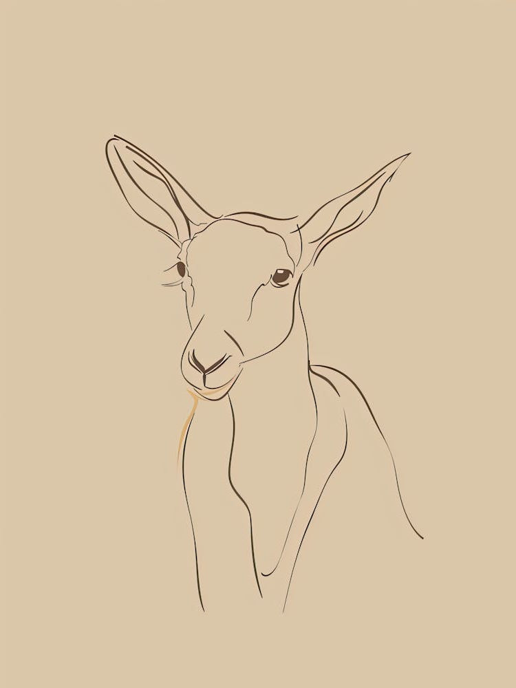 Goat - Boho, Line Art 3