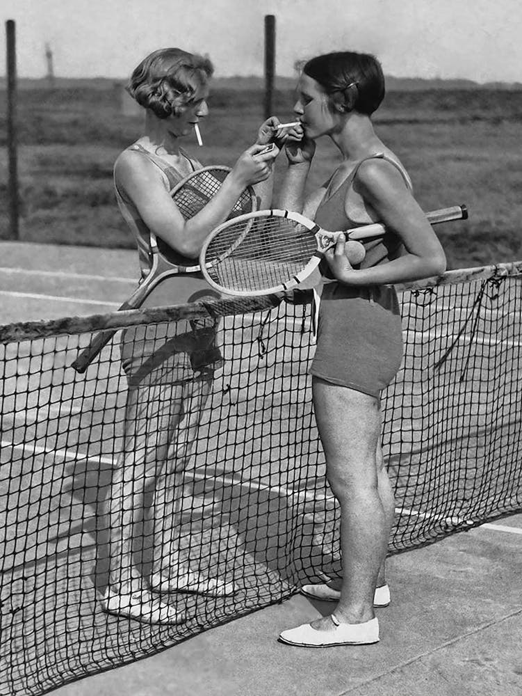 Vintage Women Tennis Cigarettes