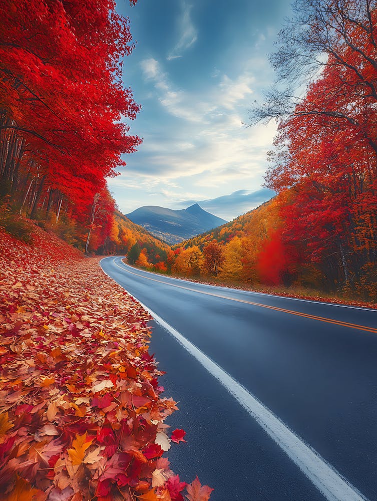 Beautiful Road In Autumn