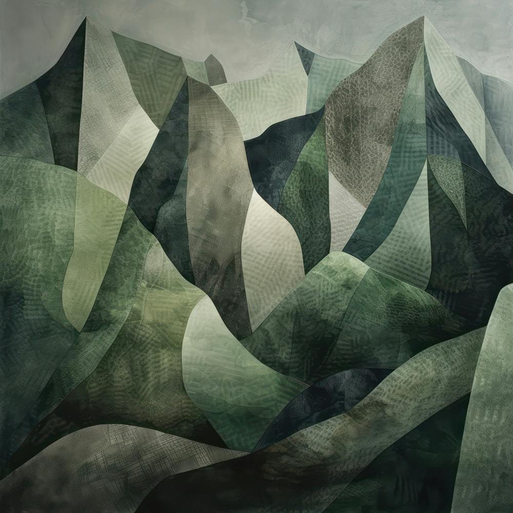 Japanese Watercolour Of Mount Gassan 3