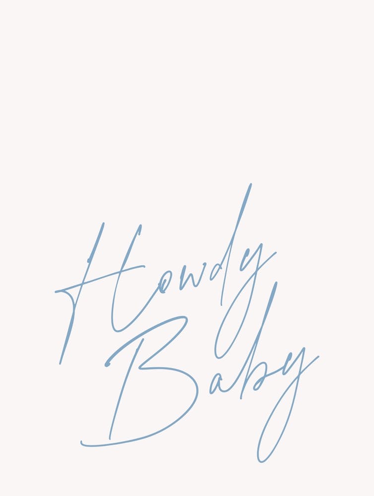 Howdy Baby Blue