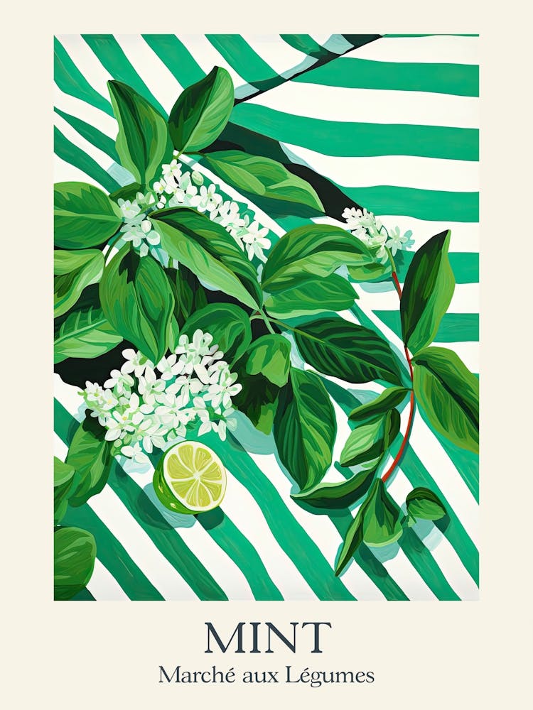 Marche Aux Legumes Minze Sommer Illustration 9