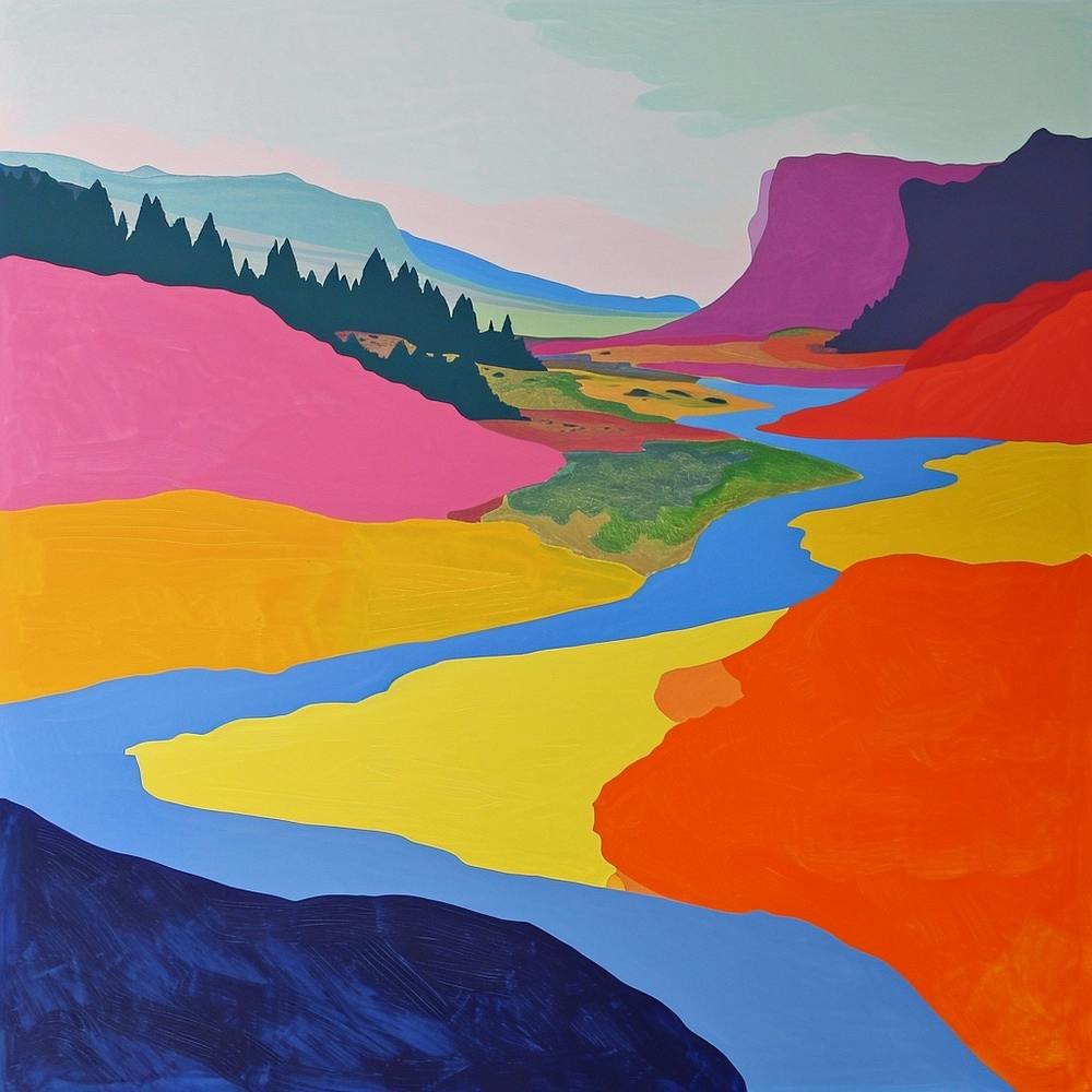Colourful Abstract Yellowstone National Park 4