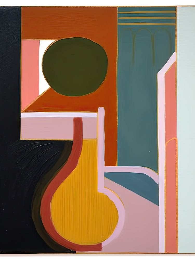 Orange Vase Abstract