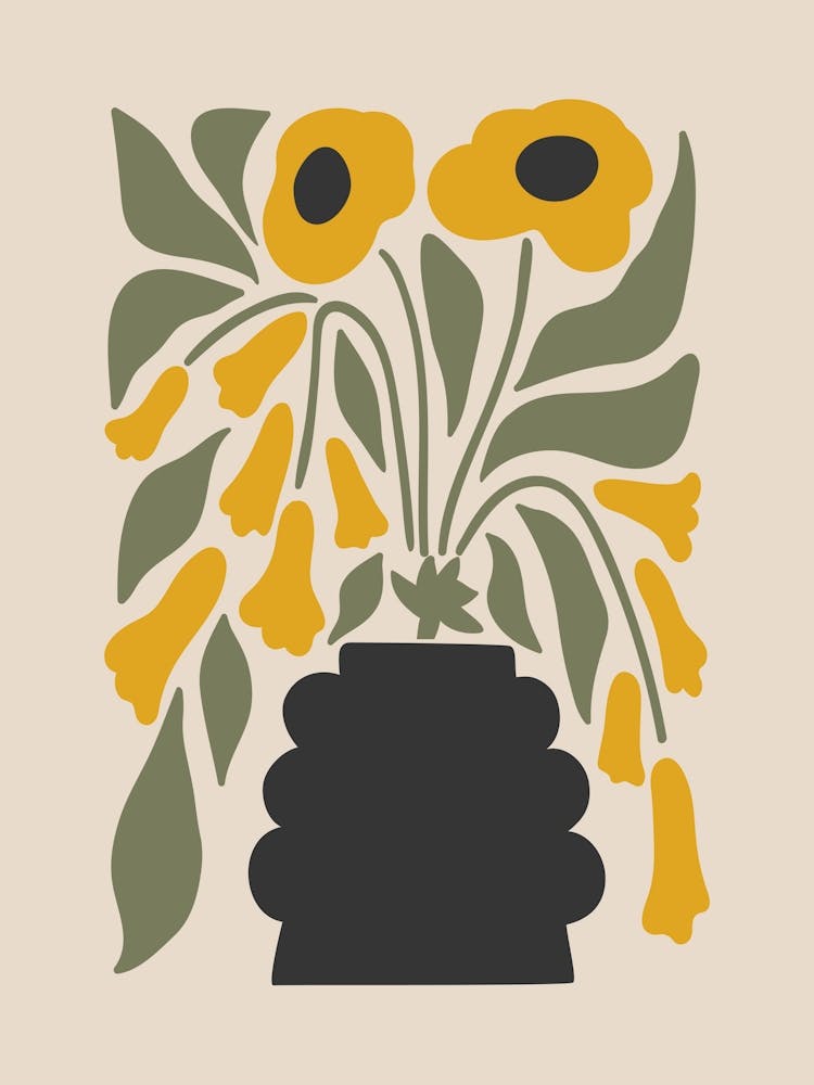 Minimalist Flower Arrangement in Green and Yellow 1 1