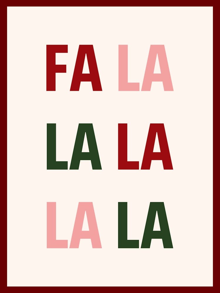 Fa La La Christmas Poster