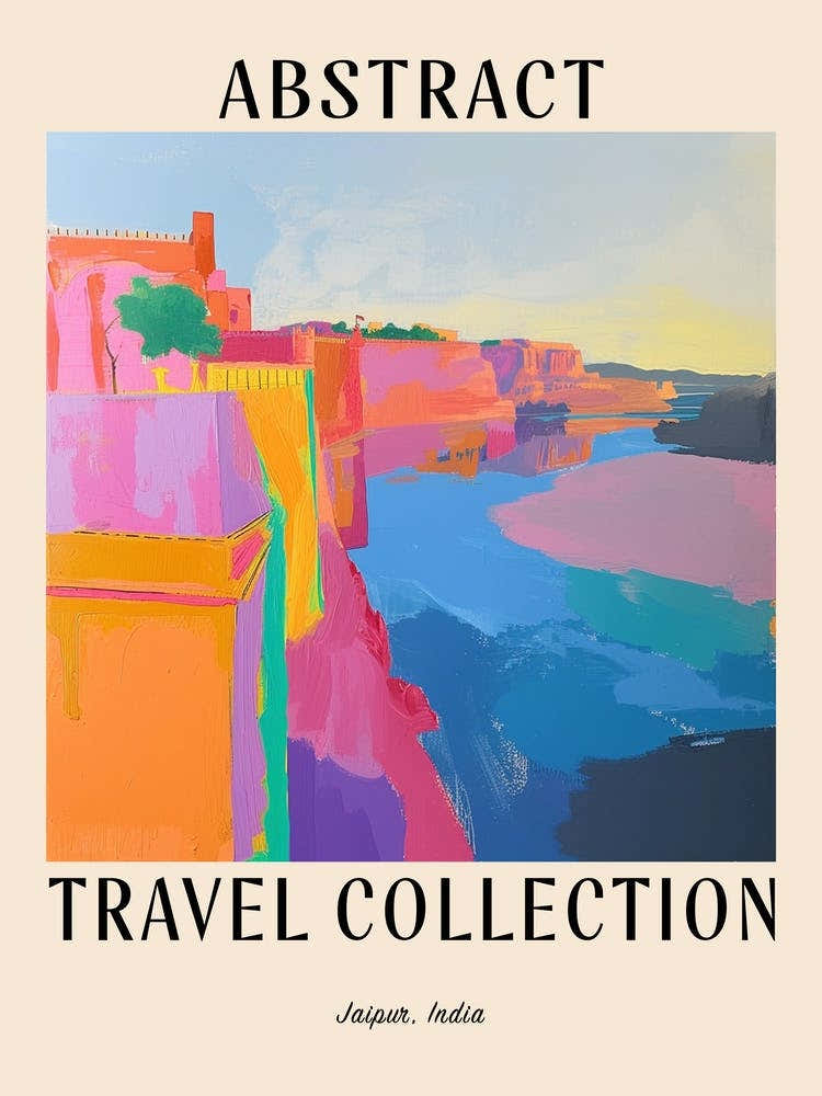 Abstract Travel Collection Poster Jaipur India 1