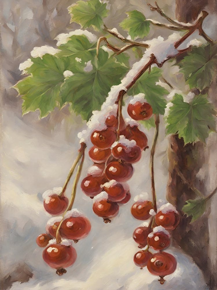 Red Currants In The Snow