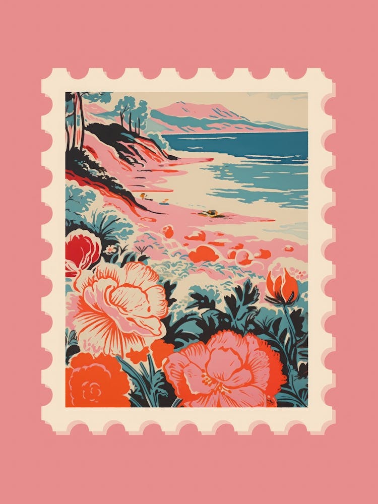 Tropical Island Stamp