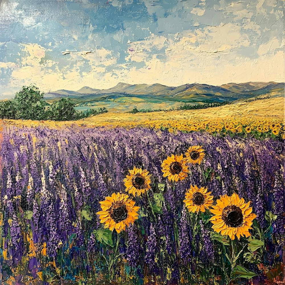Lavender And Sunflowers 2