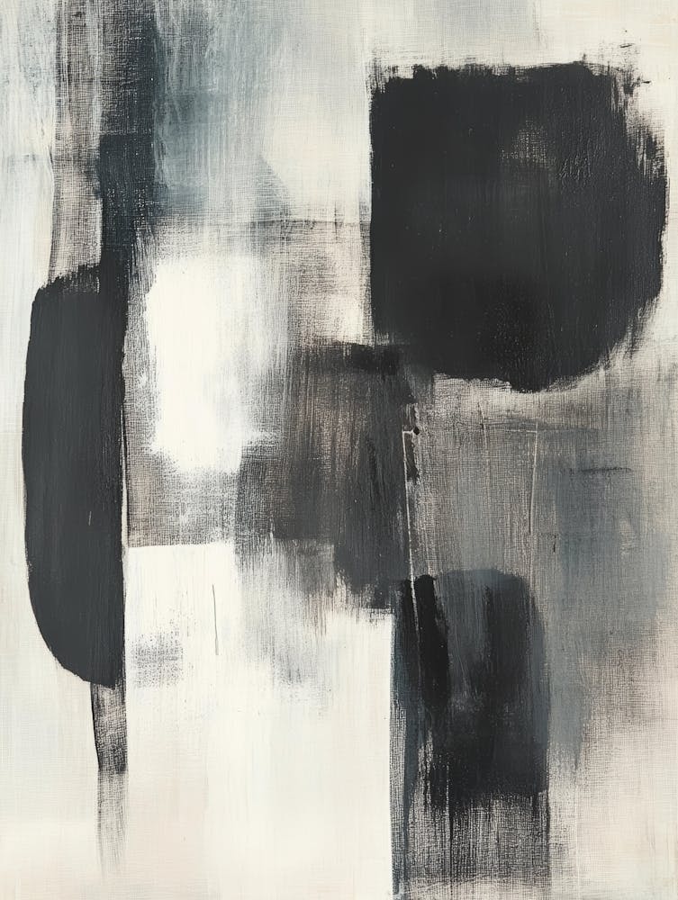 Abstract Black And White Painting 33