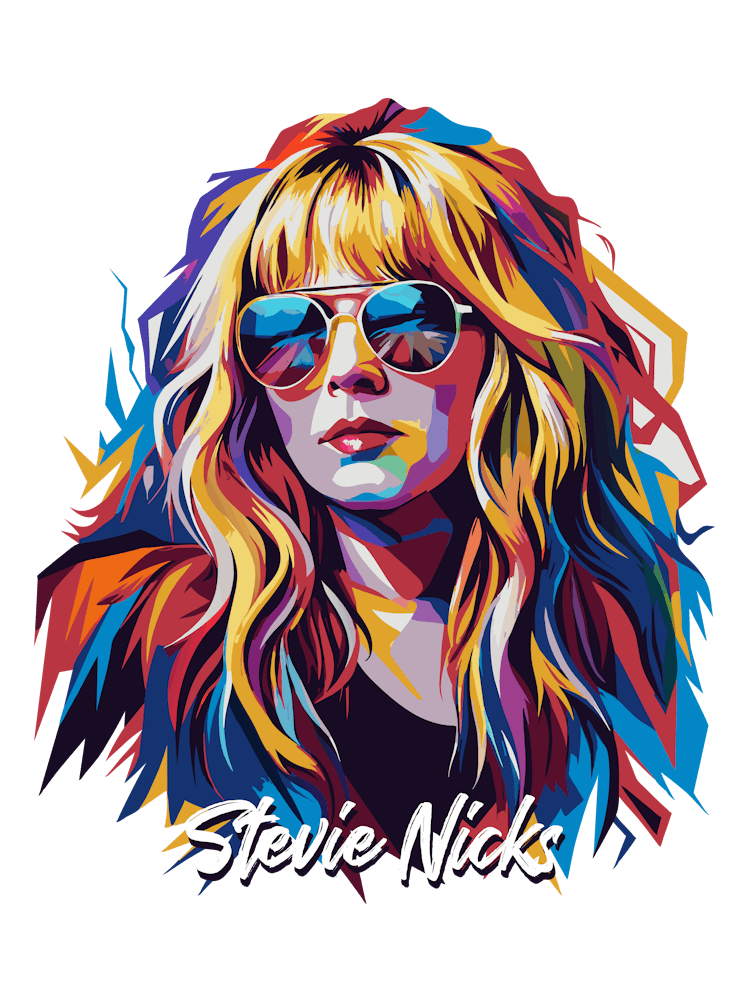 Stevie Nicks 03 Portrait Music Icon WPAP Pop Art Style