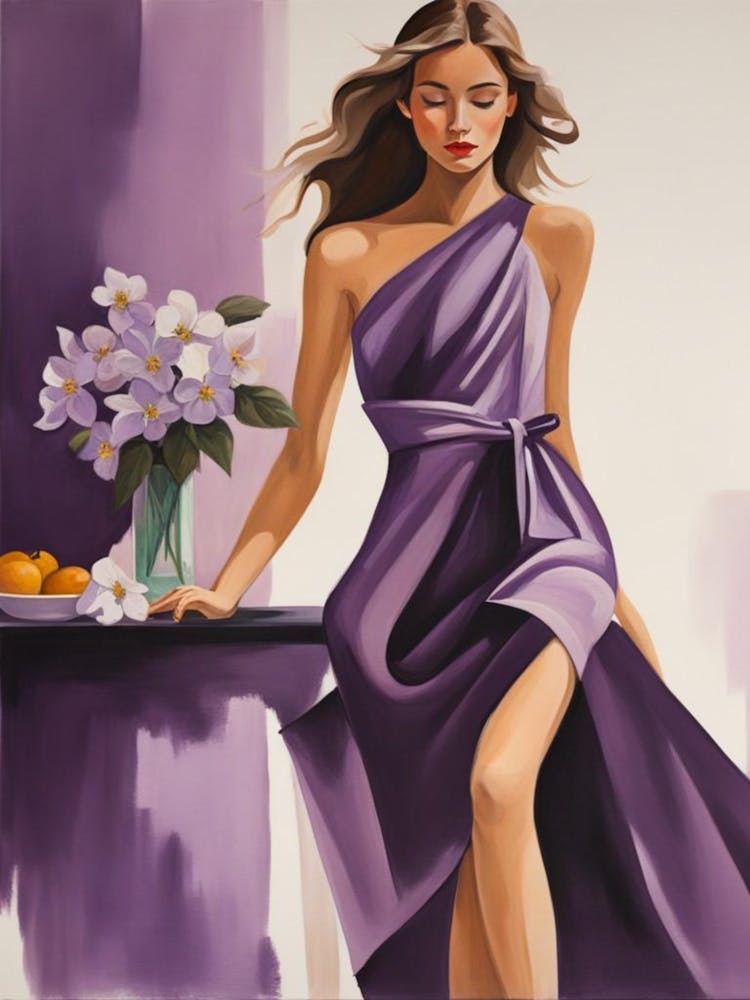 Woman In A Purple Dress 2