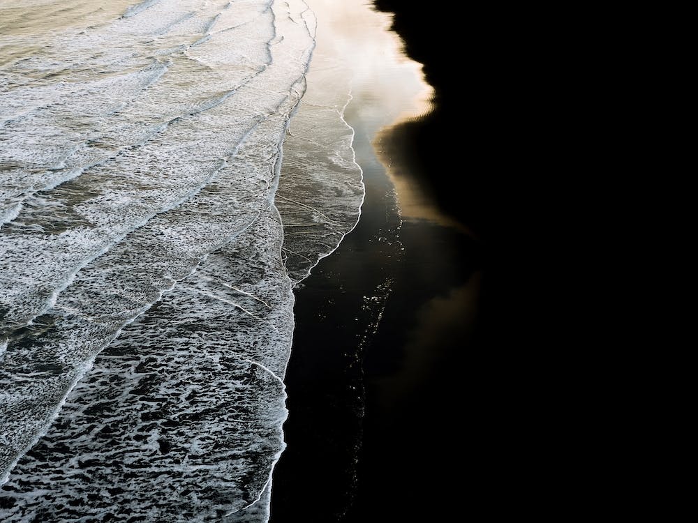 Black Sand Beach Sunset