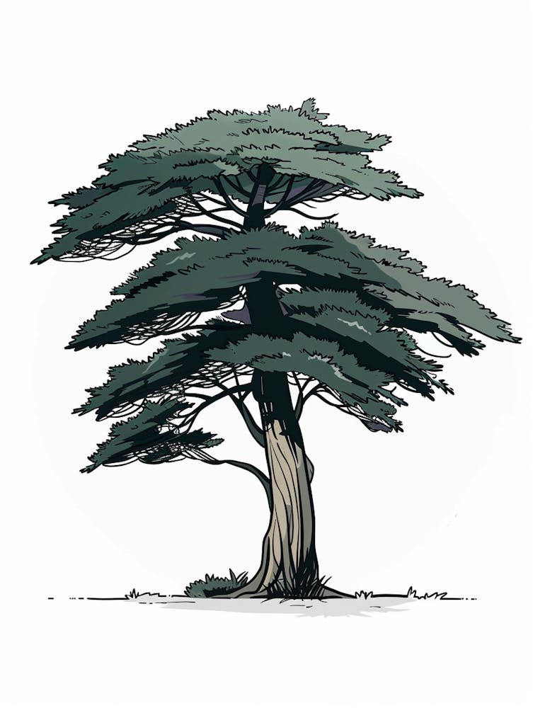 Cypress Tree Pixel Illustration 2