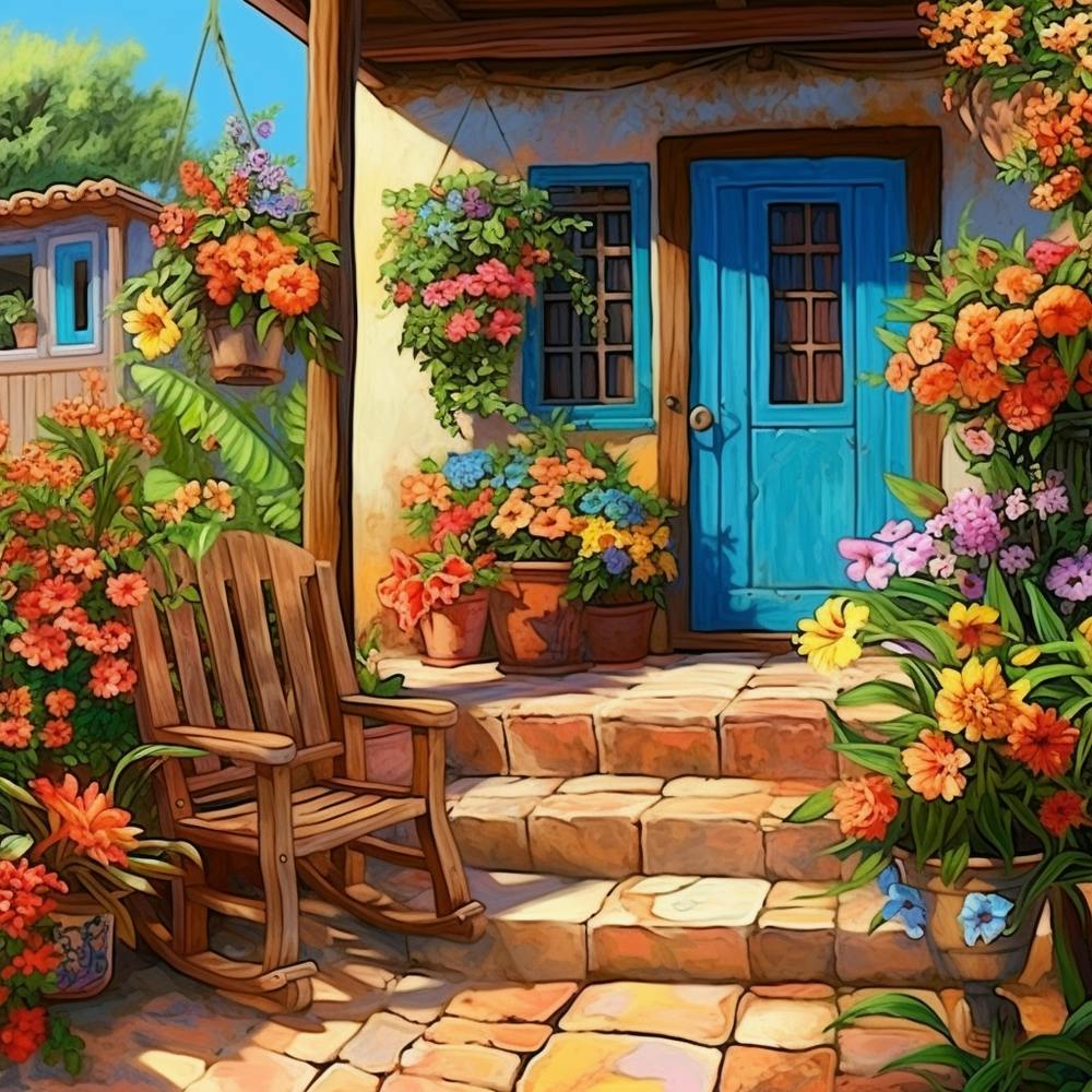 House With Flowers