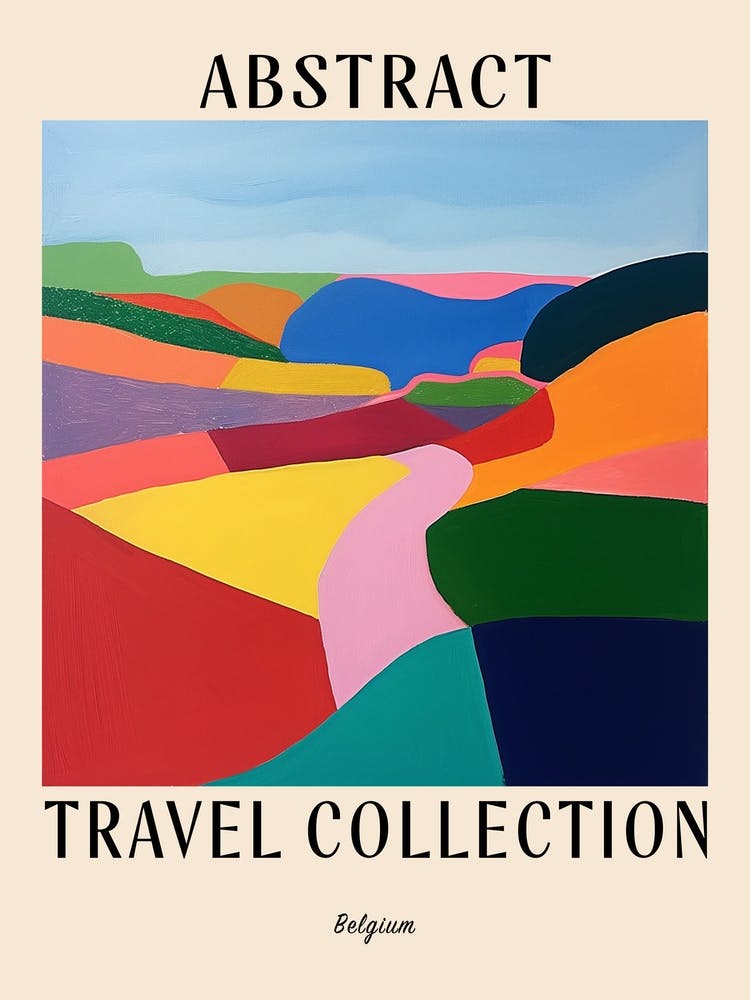Abstract Travel Collection Poster Belgium 1