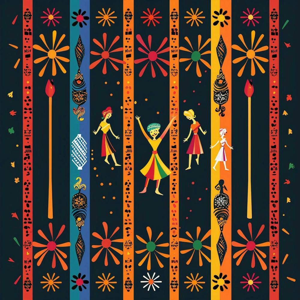 Navratri Themed Banner Texture