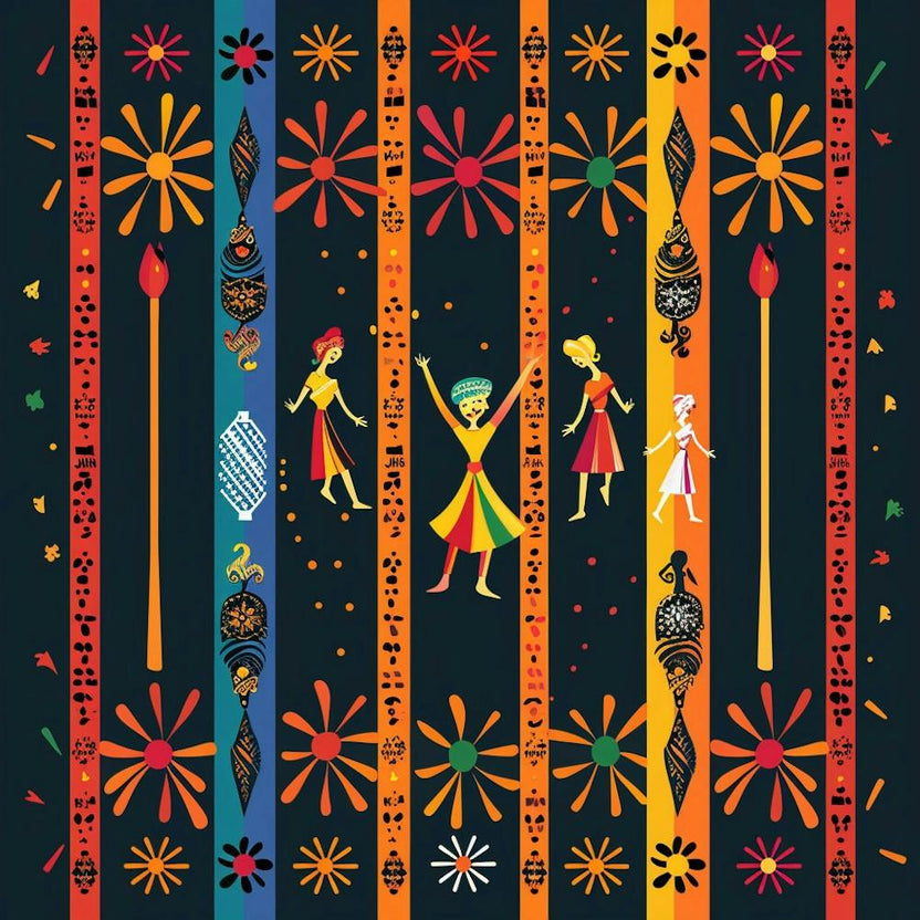 Navratri Themed Banner Texture