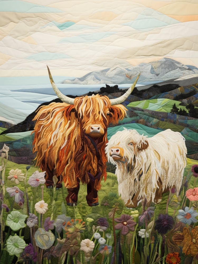 Patchwork Highland Cattle