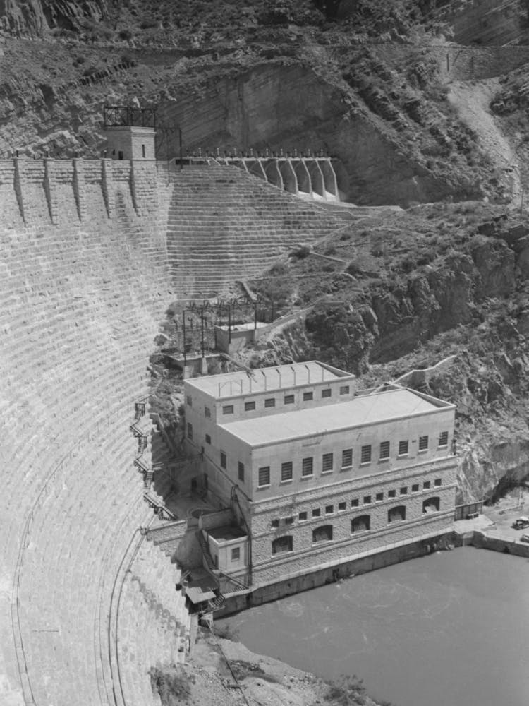 Power House At Roosevelt Dam, Roosevelt, Arizona By Russell Lee