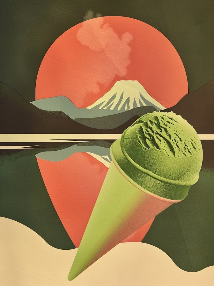 Matcha Ice Cream Mid Century Modern 3