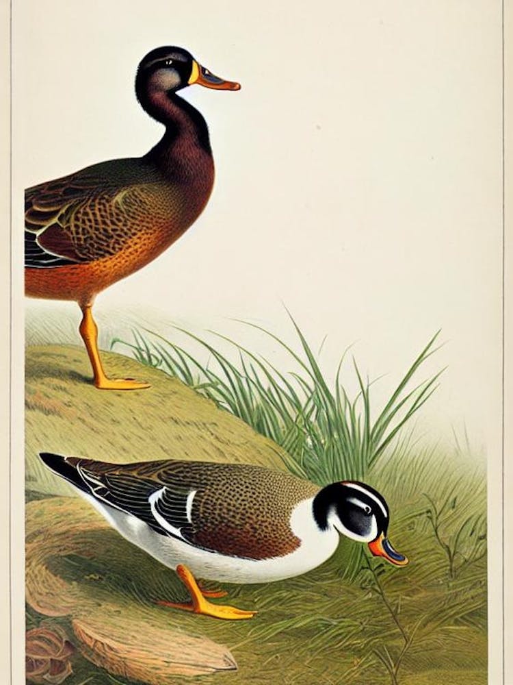 Duck James Audubon Vintage Style Bird