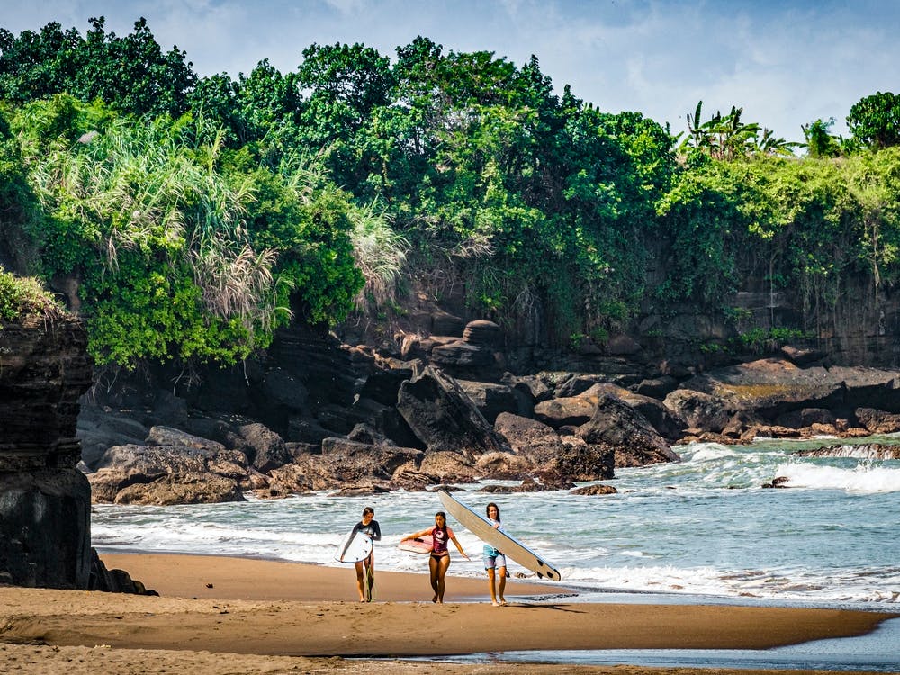 Surfers On The Beach