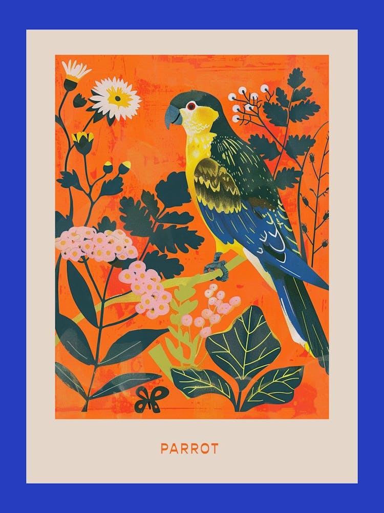 Oiseaux de Printemps Affiche Parrot