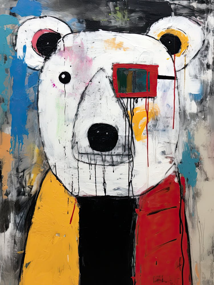 Cyber Punk Teddy Polar Bear