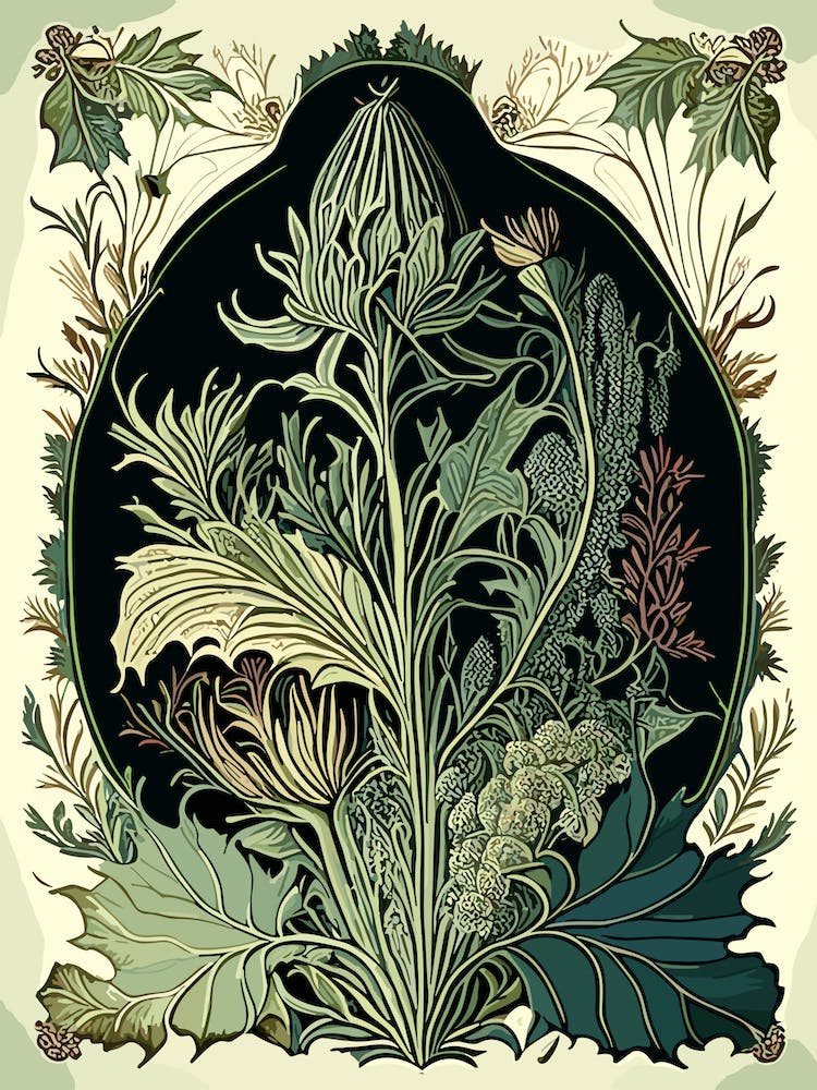 Le Jardin Plume 1, France Vintage Botanical