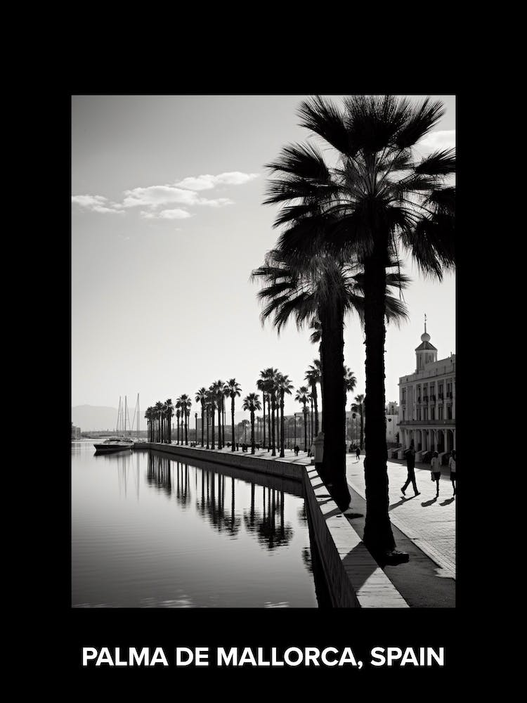 Poster Of Palma De Mallorca, Spain, Mediterranean Black And White Photography Analogue 4