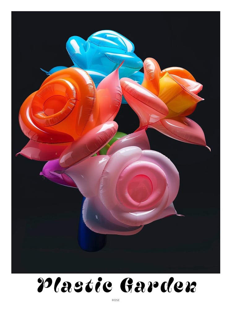 Bright Inflatable Flowers Poster Rose 2