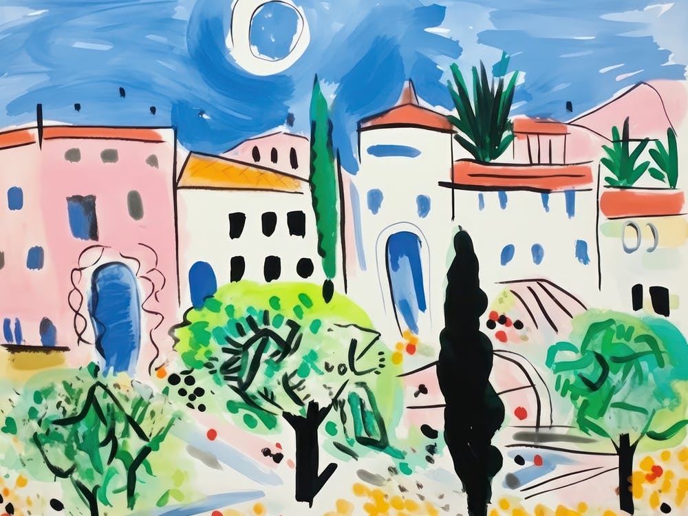 Terni Italy Cute Watercolour Illustration 3