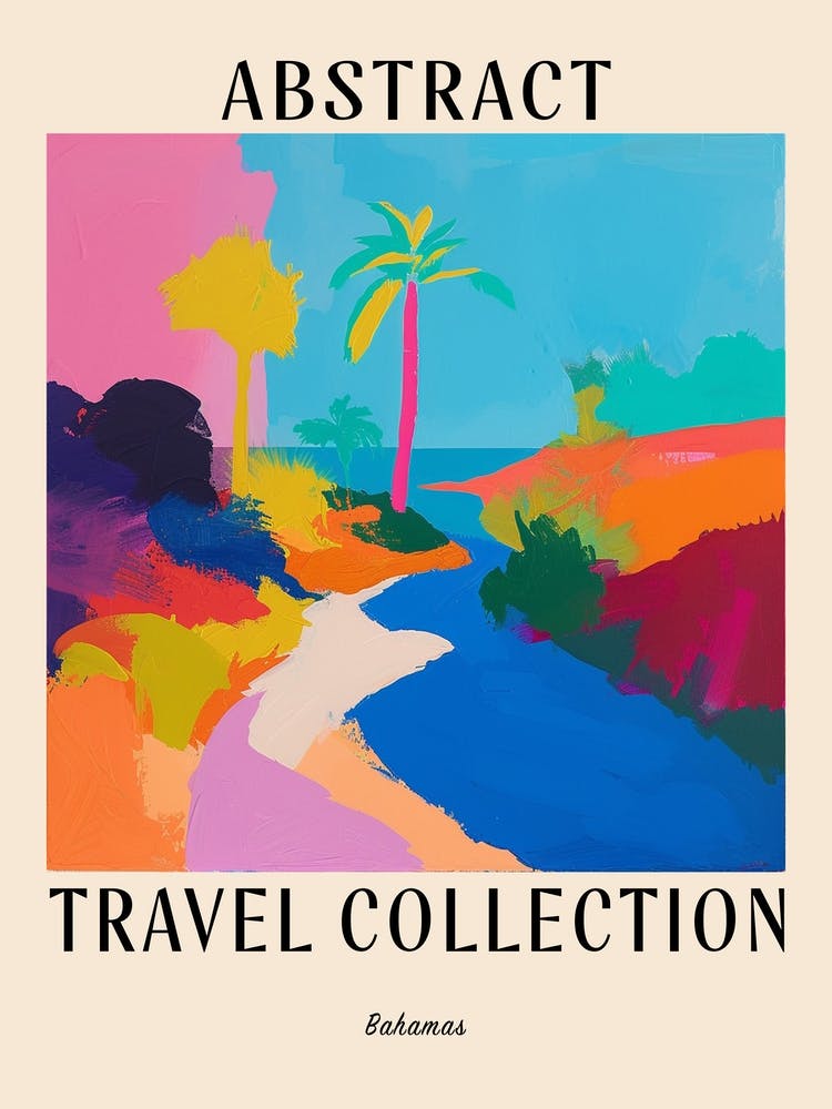 Abstract Travel Collection Poster Bahamas 5