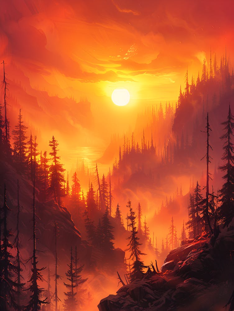 Sunset In The Forest 3