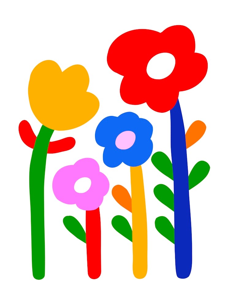 Cute Bold Minimal Kids Floral 1/3