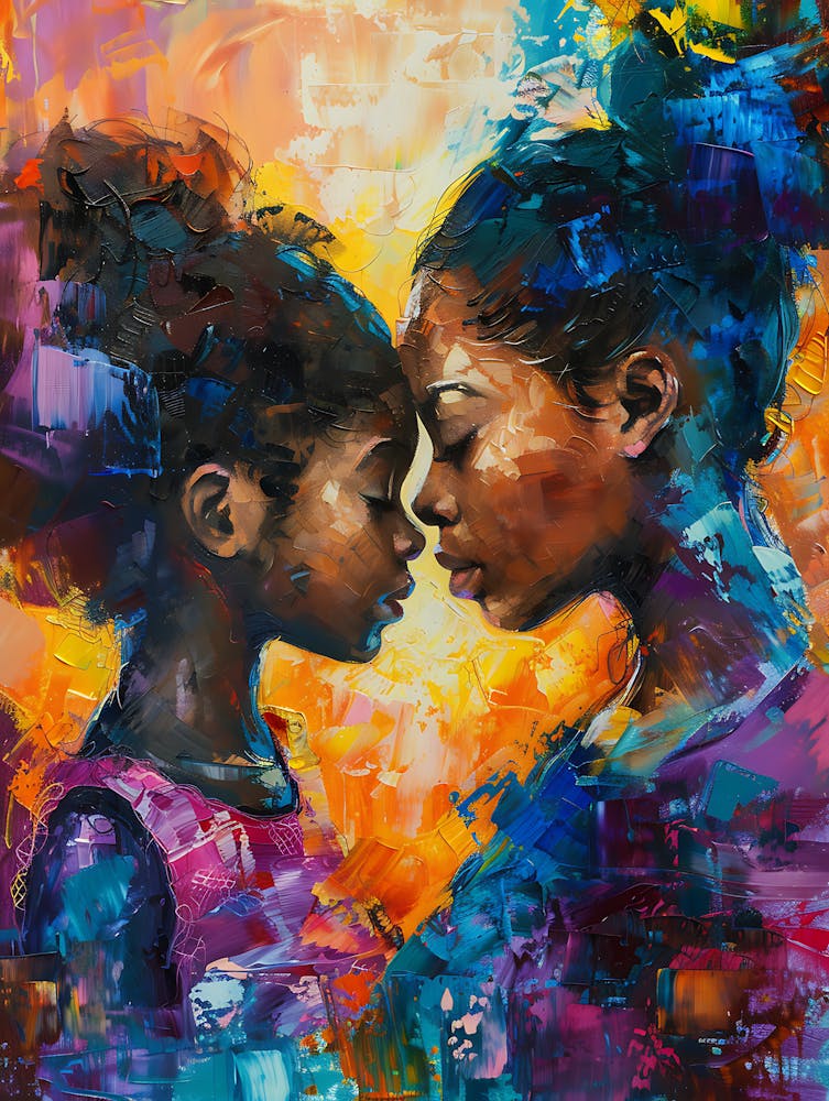 Vibrant Afro Mother And Daughter 1