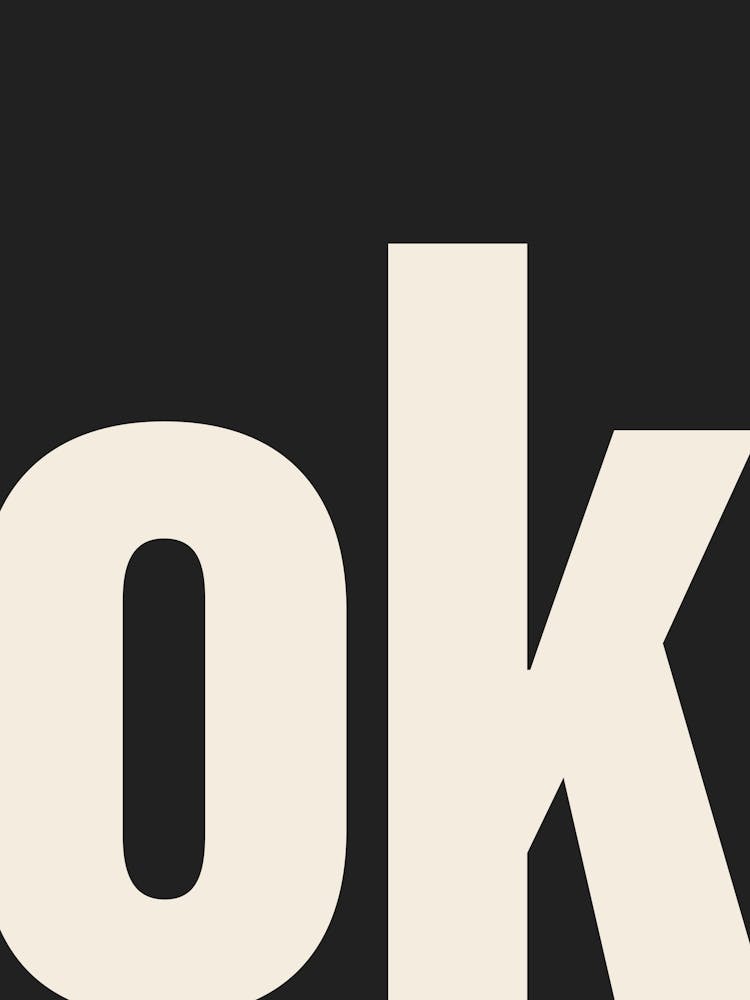 Ok Typography - Beige and Black