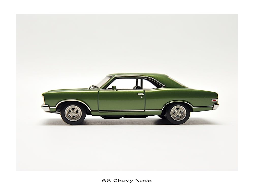 Toy Car 68 Chevy Nova Green Poster
