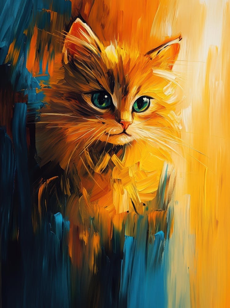 Orange Cat Painting