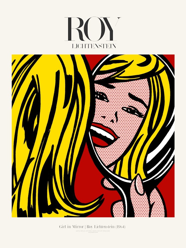 Girl In The Mirror Poster |Roy Lichtenstein 1964